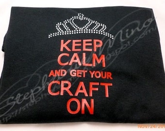 Items similar to Keep Calm and Craft On, 11x14 Print-(Grass Green ...