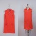 Vintage 1960s Red Zip-Up Shift Dress