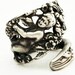 Spoon Ring Victorian Labors of Cupid Figural in Sterling Silver, Handmade in Your Size (2831)