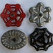 4 Vintage Industrial Valve Handles-Sweet Little Batch