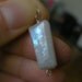 1920s Romance Rainbow Moonstone Pendant / Nostalgic, Art Deco, Cloudy White, Old Hollywood