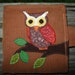 SALE Handmade wallet 'Owl & green leaves' lots of pockets zipper change pocket one-of-a-kind