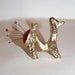 Vintage Metal Poodle Pincushion with Red Velvet