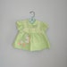 60s LIME DUCKLING Baby Dress....size 9 months....green. ruffles. lace. girl. baby. 1960s. stripes. retro. vintage baby