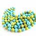 96 Glass Splatter Beads 12mm
