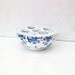 Mid Century Modern Portuguese Pottery Pottery from Portugal Blue White Flower Frog Bowl Blue Floral Crocus Bowl