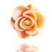 Peach Rose Resin Flower Silver Adjustable Ring (Get 12% OFF with COUPON CODE for Special Sale)