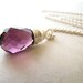 Amethyst Necklace Pendant Purple Crystal Violet Gemstone February Birthstone Necklace BellinaCreations Bellina Creation