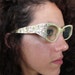 1950s Rhinestone Cateye Glasses Lucite Pearl France
