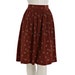 Fun brown vintage skirt with black and white cloud dot pattern -- original tags