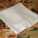 Vintage White Damask Linen Kitchen Towel with floral motif
