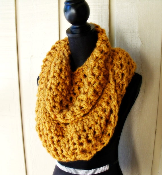 Items similar to Infinity Scarf Oversized Crochet Circle Scarf /Big