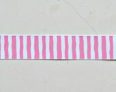 Hot pink and white wonky stripes on 7/8" grosgrain ribbon-Valentines Il_170x135