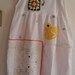 hippie boho altered upcycled repurposed refashioned altered t skirt linens and yellow duckie skirt