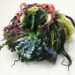 Handspun art yarn Fairies garden, 3.5 oz, 41 yards, 90 % wool, 5 perc.alpaka and 5 perc. polyester (angelina)