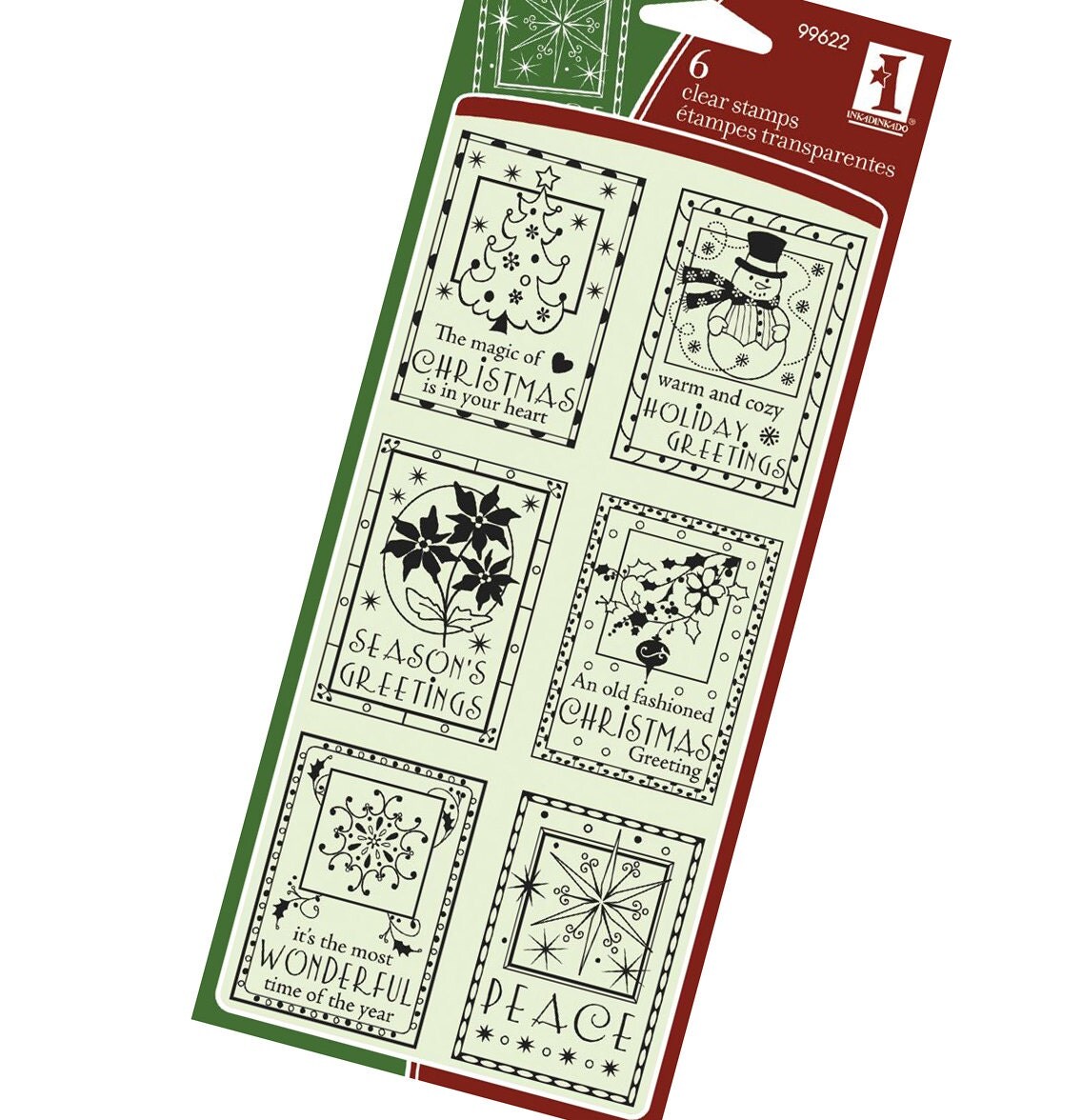 Clear Christmas Stamps from Inkadinkado Holiday Greetings