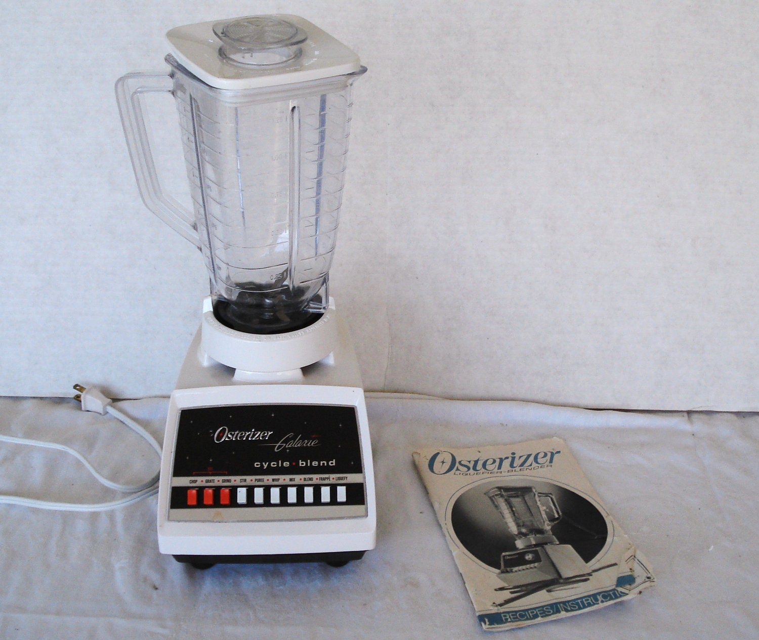 OSTER GALAXIE White Blender Glass Jar Manual 10 by npebaysale