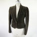 80s Brown Velvet Blazer Equestrian Jacket Puff Sleeves Womens Medium