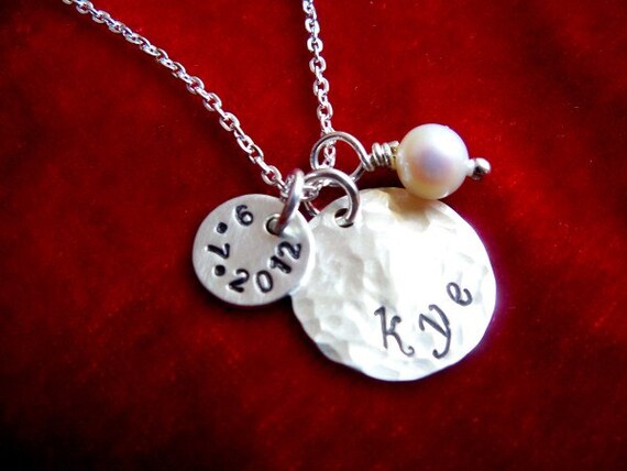 Mother Necklace Kids Name Necklace Hand Stamped by OohSoCharming