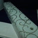 Mid Century Swirl Glass Bathroom Light Fixture Cover