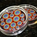 Beautiful coasters with paper quilling in colors of rainbow Set of 2