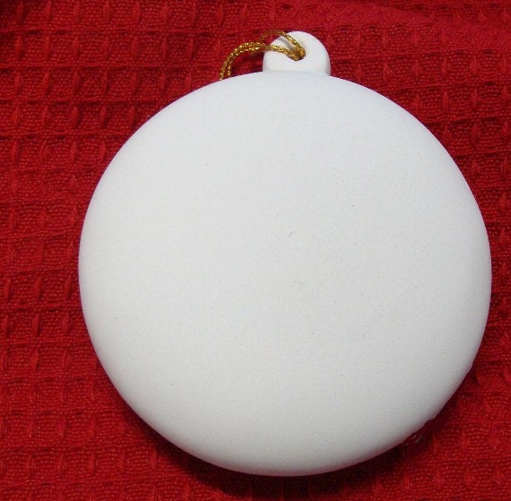 puffed ceramic bisque or porcelain round ornament puffed ceramic bisque or porcelain round ornament