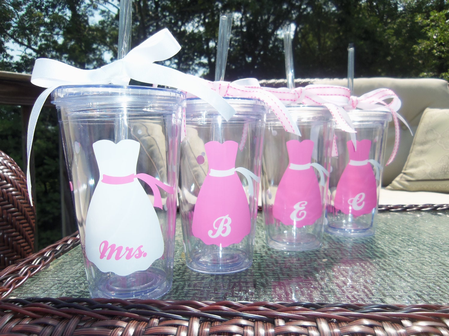 Wedding Tumblers - Bride, Bridesmaid, mother of the bride, mother of the groom