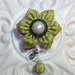Id Badge Reel Retractacle Green Tonal Print
