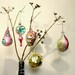6 Large Christmas Tree Decorations/ Mercury Glass Ornaments. Vintage Midcentury Russian Traditional Glass Baubles. SET 3