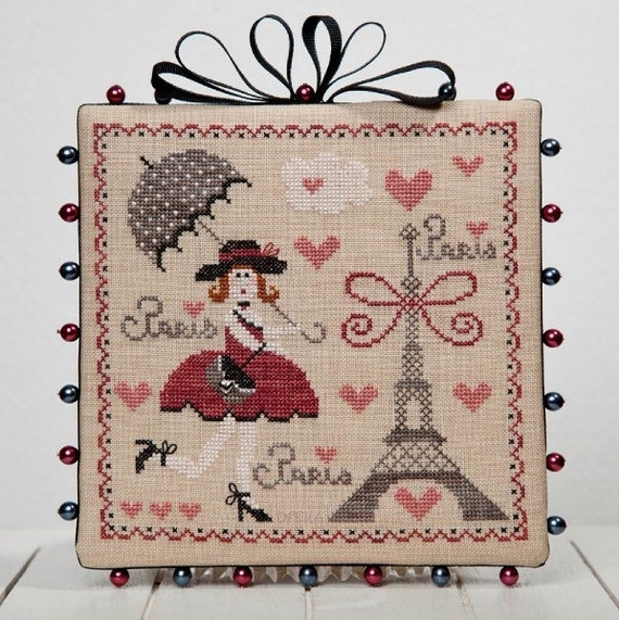 french cross stitch pattern : la parisienne by thecottageneedle