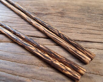 Palm Wood Chopstick Plain Design Smooth High Quality Delicated Handmade