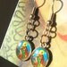 Silver and Enamel Saint Earrings Religious Protection Charms People Figures Fish hook style