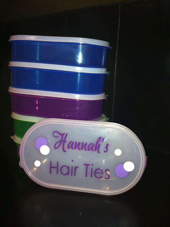 Personalized Hair Ties Holder Hairbow Container Jewelry