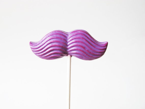 5 Mustache Lollipops: Violet Gentlemen Il_570xn