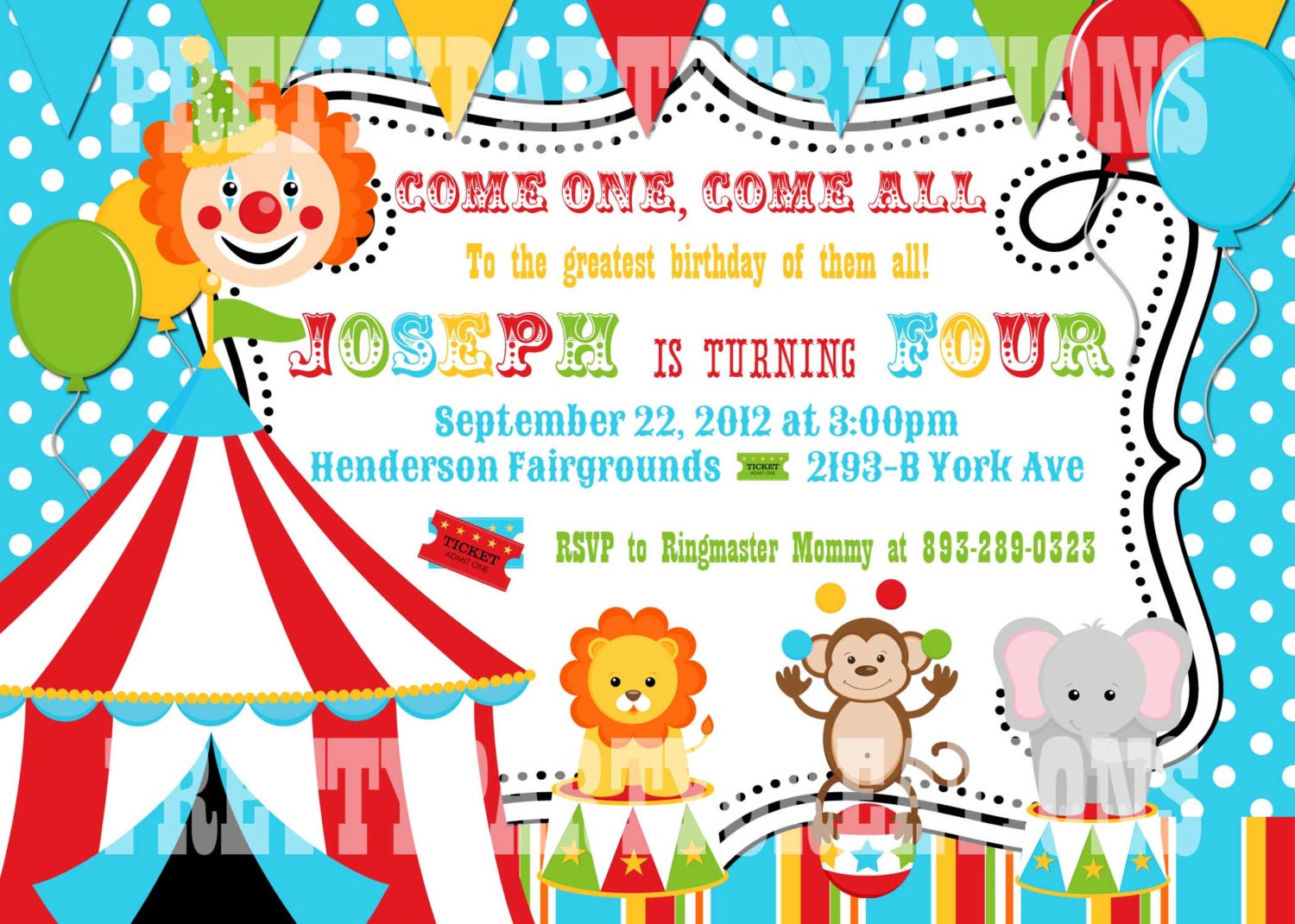 Free Circus Ticket Invitation Templates