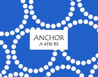 Half Yard Anchor Pearl Bracelet, Lizzy House for Andover Fabrics, 100% Cotton Fabric, A 4116 B3