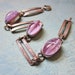 Art Deco Bracelet Silver Lavender Purple Art Glass Star Sapphire Vintage 1930s Jewelry