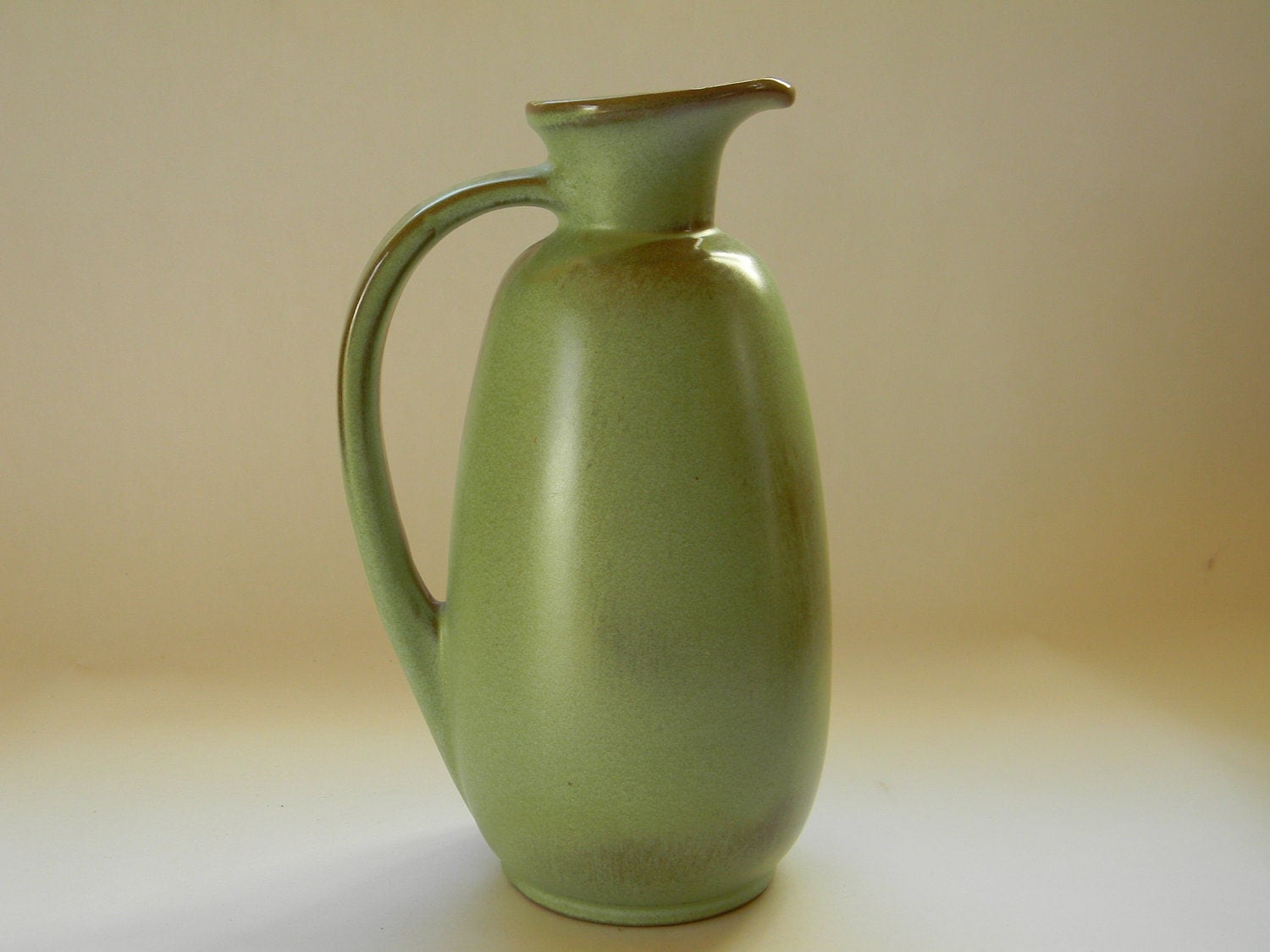 Green Frankoma Pottery Pitcher Vase 835