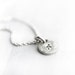 Silver Monogram Necklace / One Hand Stamped Initial Coin Disc Charm / Personalized Jewelry / Sterling Silver