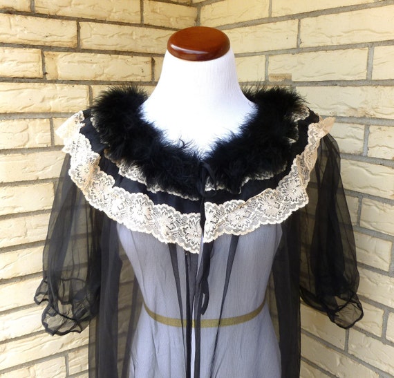 vintage feather robe