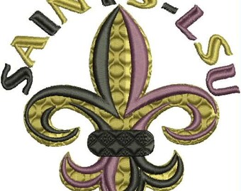 Saints - LSU Fleur de lis Embroidery Design