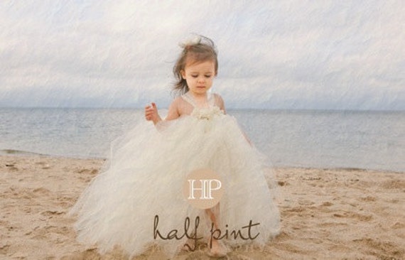 Pixie tutu dress Ivory Cream Flower girl dress Party Pixie tutu dress Ivory Cream Flower girl dress Party