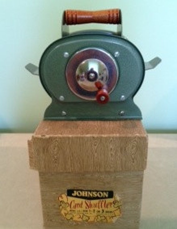 Vintage Johnson Card Shuffler w/ Original Box by UrbanFleaMarket