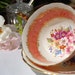 Beautiful Aynsley Tea Cup and Saucer, Pink/Salmon, Multi Floral, Gilt, England