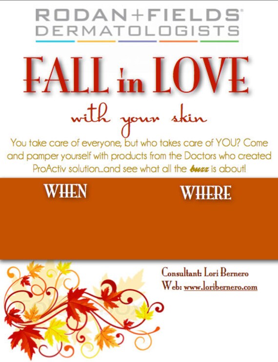 Items similar to Rodan and Fields Fall Invitation on Etsy