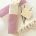 Set of Turkish Bath Towel and Head Towel: Handwoven Peshtemal and Peshkir, Hammam towel, spa, yoga towel, beach towel, Pink