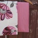 Baby/Toddler Diaper Changing Pad for Girl in Rose Pink and Green and Cream with Flowers