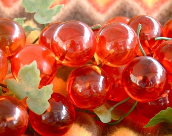 2 Deep Orange Lucite Balls