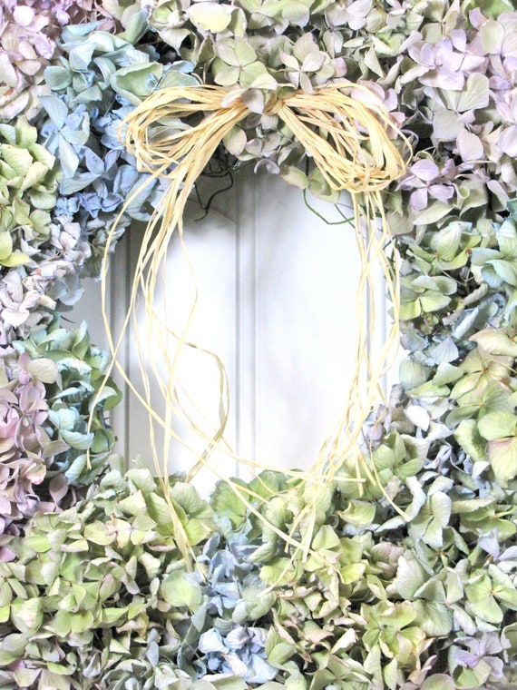 Natural Hydrangea Wreath Dried Floral Wreath Wreaths Dried