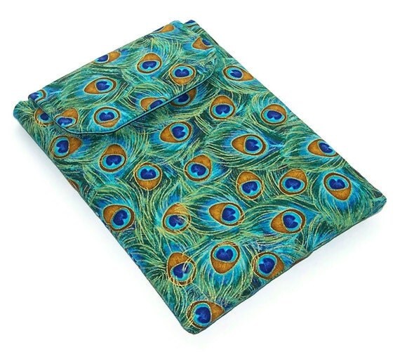 Ipad Mini sleeve PEACOCK FEATHERS by WhimsyWooDesigns on Etsy
